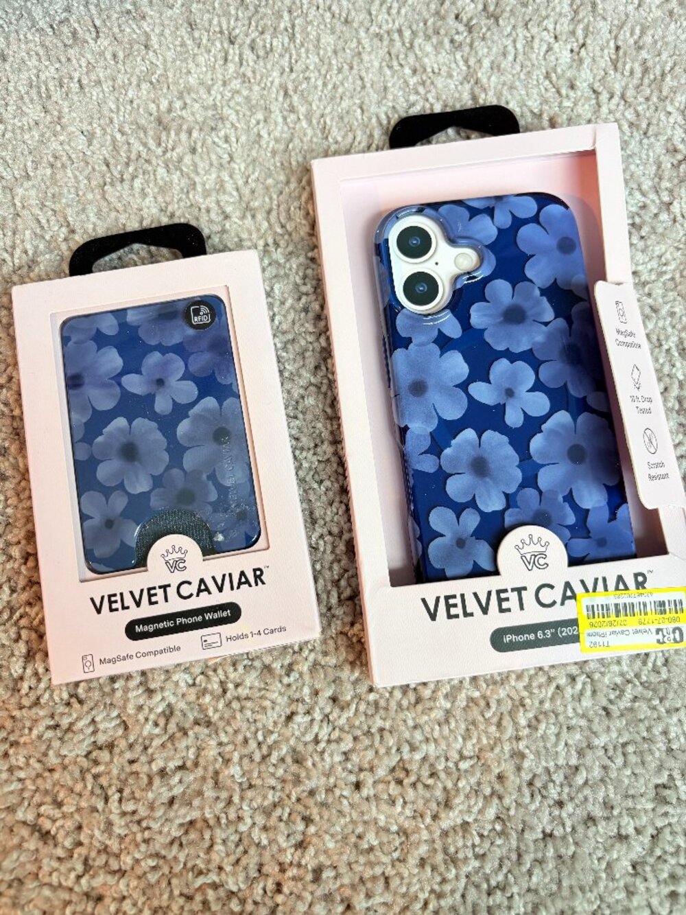 Velvet Caviar Blue Floral Wallet and iPhone 6.3 2026 Case Set New With Tags